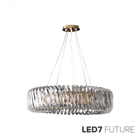 Loft Industry Modern - Spiral Glass Chandelier